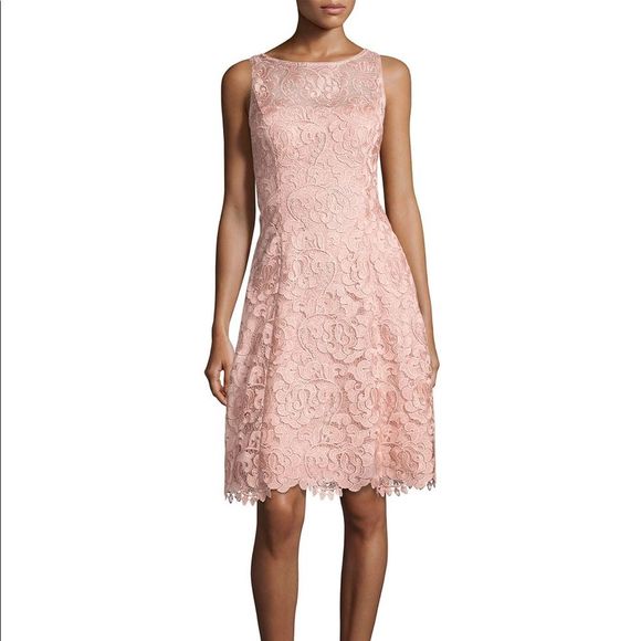 Aidan Mattox Dresses & Skirts - Aidan Mattox Bato Sleeveless Apricot Lace Dress Pristine Condition.  Never worn.